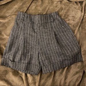 Vintage Thrifted Pinstripe Linen Shorts